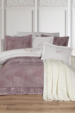 Gözde 10 Parça Battaniyeli Çeyiz Seti Gül Kurusu - Çeyiz Diyarı