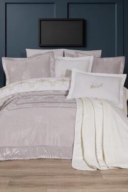 Gözde 10 Parça Battaniyeli Çeyiz Seti Krem - Çeyiz Diyarı