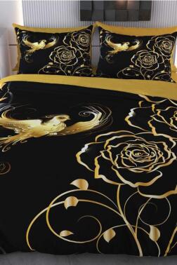 Grande Mikro Saten 3D Dijital Baskılı Çift Kişilik Nevresim Takımı - Çeyiz Diyarı