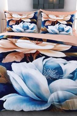 Gülce Mikro Saten 3D Dijital Baskılı Çift Kişilik Nevresim Takımı - Çeyiz Diyarı