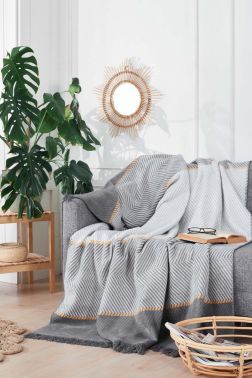 Halley Çift Kişilik Pamuklu Battaniye - Çeyiz Diyarı