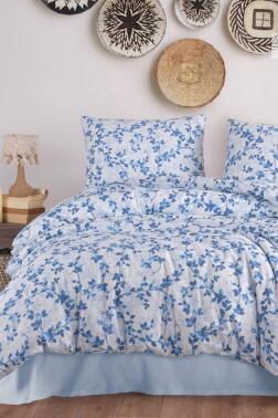 Harçana Çift Kişilik Nevresim Takımı İndigo - Çeyiz Diyarı