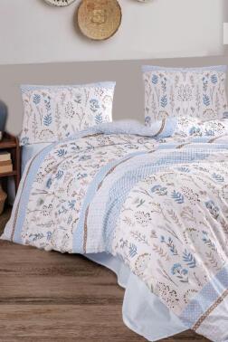 Hazal Tek Kişilik Nevresim Takımı Açık Mavi - Çeyiz Diyarı