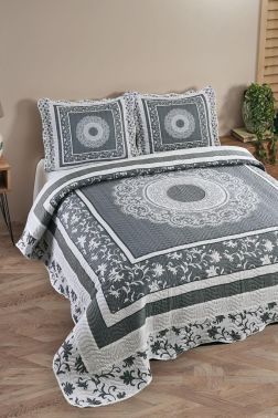 Helen Baskılı Kapitoneli Çift Kişilik Yatak Örtüsü - Çeyiz Diyarı