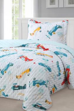 Helicopter Genç Ve Çocuk Tek Kişilik Yatak Örtüsü 180x240 - Çeyiz Diyarı