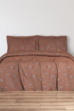 Hermes 3 Parça Çift Kişilik Pike Takımı 230x250 Turuncu - 1