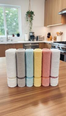 Heves 6lı Mutfak Havlu Takımı 30x30 Cm - Çeyiz Diyarı
