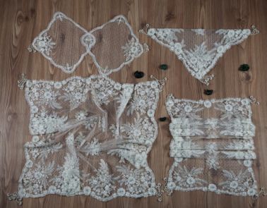 İpek Koza Boncuklu Salon Takımı - 16 Parça - Çeyiz Diyarı