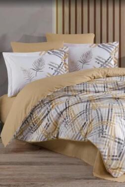 İrma Çift Kişilik Ranforce Nevresim Takımı Bej - Hobby