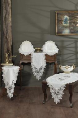 Işıl Salon Takımı 5 Parça Krem - Çeyiz Diyarı