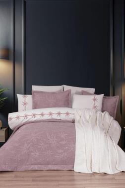 Jasmin 10 Parça Battaniyeli Çeyiz Seti Gül Kurusu - Çeyiz Diyarı