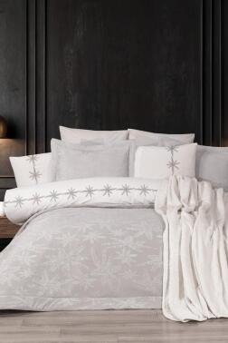 Jasmin 10 Parça Battaniyeli Çeyiz Seti Krem - Çeyiz Diyarı