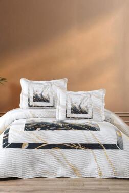 Jimba Baskılı Kapitoneli Çift Kişilik Yatak Örtüsü - Çeyiz Diyarı