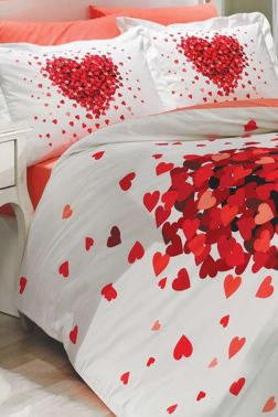 Juana Çift Kişilik Nevresim Takımı Kırmızı - Hobby