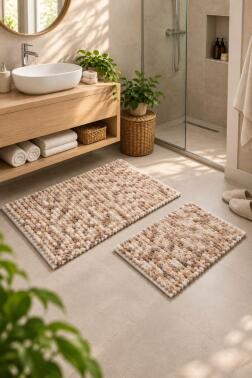 Juli Micro 2li Banyo Paspas Takımı 60x90 cm - 40x60 cm - Çeyiz Diyarı