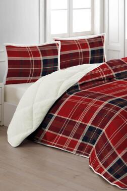 Juni Tek Kişilik Yorgan Takımı 160x240 Cm Kırmızı - Çeyiz Diyarı