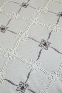 Kanola Nakışlı Şönil 2 Parça Tek Kişilik Yatak Örtüsü - Çeyiz Diyarı (1)