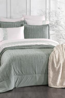 Karmen 10 Parça Battaniyeli Çeyiz Seti Adaçayı - Çeyiz Diyarı