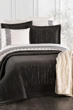 Karmen 10 Parça Battaniyeli Çeyiz Seti Antrasit - Çeyiz Diyarı