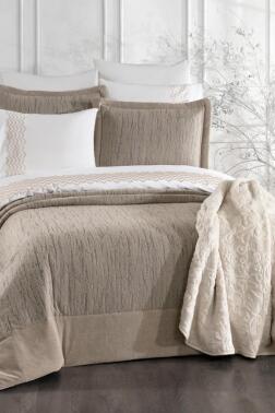 Karmen 10 Parça Battaniyeli Çeyiz Seti Bej - Çeyiz Diyarı