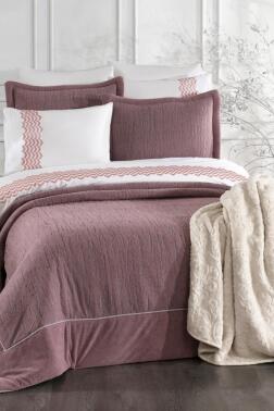 Karmen 10 Parça Battaniyeli Çeyiz Seti Gül Kurusu - Çeyiz Diyarı