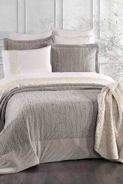 Karmen 10 Parça Battaniyeli Çeyiz Seti Krem - Çeyiz Diyarı