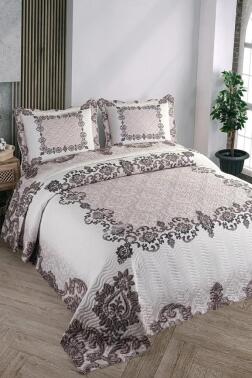 Karya Baskılı Kapitoneli Çift Kişilik Yatak Örtüsü - Çeyiz Diyarı