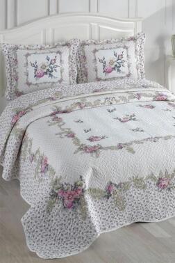 Katie Baskılı Kapitoneli Çift Kişilik Yatak Örtüsü - Çeyiz Diyarı