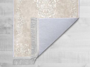 Kaymaz Taban Dijital Baskı Kadife Halı Alberta Krem 80x150 cm - Çeyiz Diyarı (1)