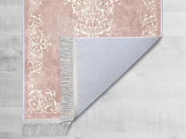 Kaymaz Taban Dijital Baskı Kadife Halı Alberta Pudra 150x220 Cm - Çeyiz Diyarı (1)