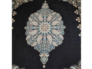 Kaymaz Taban Dijital Baskı Kadife Halı Belle Siyah 200x300 cm - Çeyiz Diyarı (1)