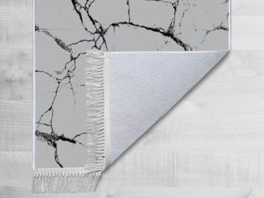 Kaymaz Taban Dijital Baskı Kadife Halı Crack Wall Gri 100x200 cm - Çeyiz Diyarı (1)