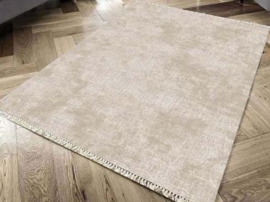 Kaymaz Taban Dijital Baskı Kadife Halı Duru Krem 150x220 Cm - Çeyiz Diyarı