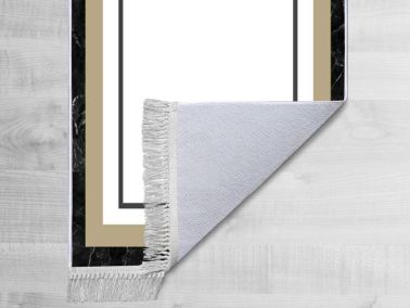 Kaymaz Taban Dijital Baskı Kadife Halı Serik Beyaz 150x220 Cm - Çeyiz Diyarı (1)