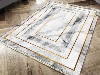 Kaymaz Taban Dijital Baskı Kadife Halı Shape 120x170 Cm - Çeyiz Diyarı