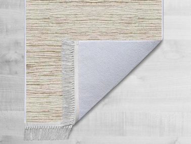 Kaymaz Taban Dijital Baskı Kadife Halı Stripe Bej 80x200 cm - Çeyiz Diyarı (1)