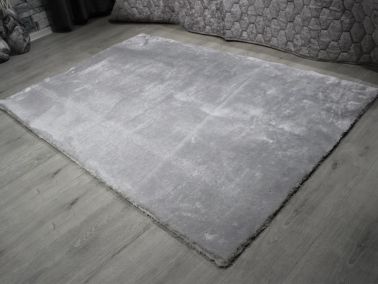 Kaymaz Taban Eksen Peluş Halı Gri 100x300 Cm - Çeyiz Diyarı