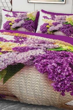 Kır Çiçekleri Mikro Saten 3D Dijital Baskılı Dört Mevsim Çift Kişilik Nevresim Takımı - Çeyiz Diyarı