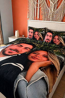 Kişiye Özel %100 Pamuk 3D Dijital Baskılı Çift Kişilik Nevresim Takımı - Çeyiz Diyarı