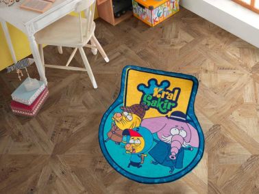 Kral Şakir Muhtişim Dedektifler Lisanslı Yuvarlak Paspas 80x80 Cm - Hobby