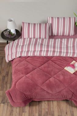 Kristal Soft Relax Uyku Seti Çift Kişilik Gül Kurusu - Kristal