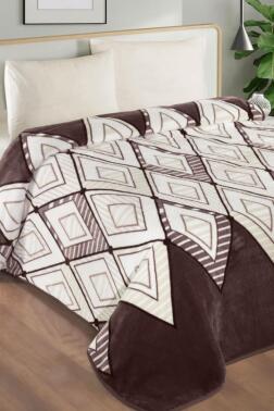 Lacasa 1102 Çift Kişilik Battaniye Kahve - Çeyiz Diyarı
