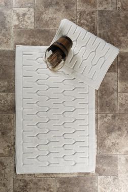 Lara Pamuk Banyo Paspas Seti 2'li Krem - Çeyiz Diyarı