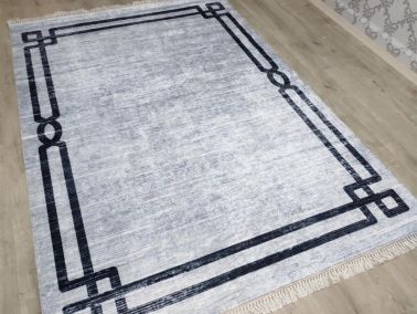 Latex Kaymaz Taban Dijital Baskı Kadife Halı Avis Gri 80x150 cm - Çeyiz Diyarı