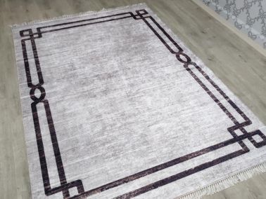 Latex Kaymaz Taban Dijital Baskı Kadife Halı Avis Krem 80x300 cm - Çeyiz Diyarı