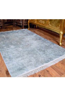 Latex Kaymaz Taban Dijital Baskı Kadife Halı Duru Gri 100x300 cm - Çeyiz Diyarı (1)