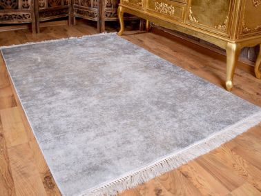 Latex Kaymaz Taban Dijital Baskı Kadife Halı Duru Gri 180x280 cm - Çeyiz Diyarı (1)