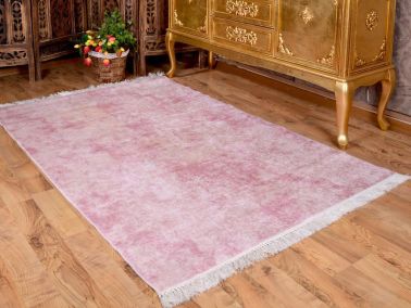 Latex Kaymaz Taban Dijital Baskı Kadife Halı Duru Pudra 100x300 cm - Çeyiz Diyarı (1)