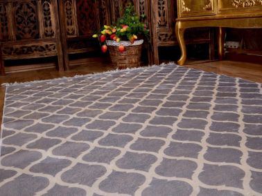 Latex Kaymaz Taban Dijital Baskı Kadife Halı Kupa Gri-Beyaz 80x150 cm - Çeyiz Diyarı (1)