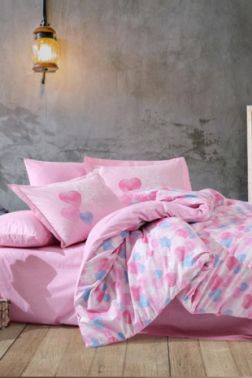 Lavida Tek Kişilik Nevresim Takımı Pembe - Hobby